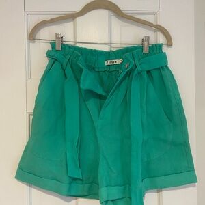Farrow Teal High-Waisted Shorts Size S